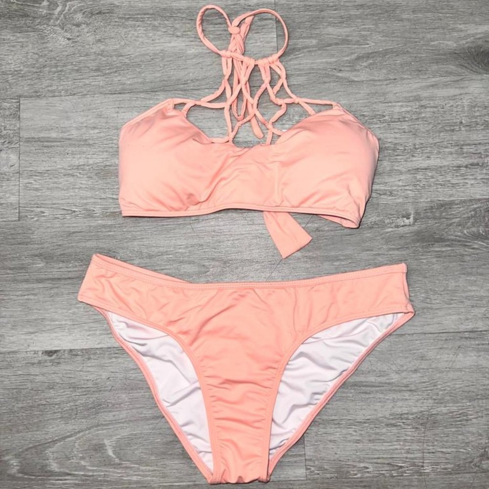Sabz English Rose Macrame Bikini